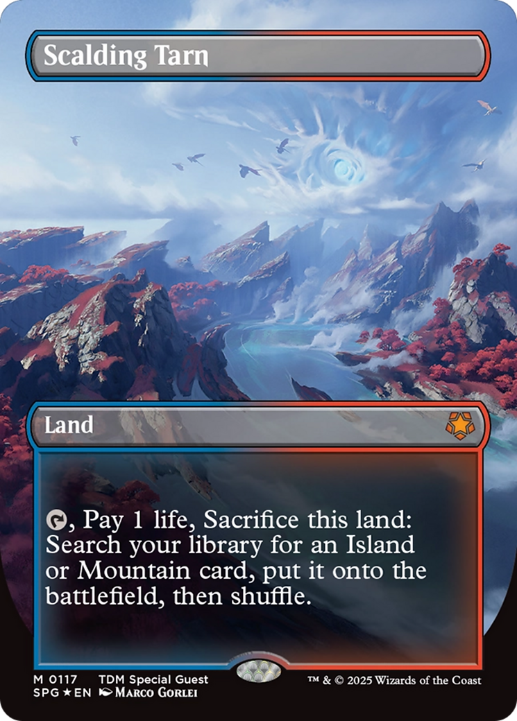 Scalding Tarn (Borderless) (Dragonscale Foil) [Tarkir: Dragonstorm Special Guests] | Exor Games Bridgewater