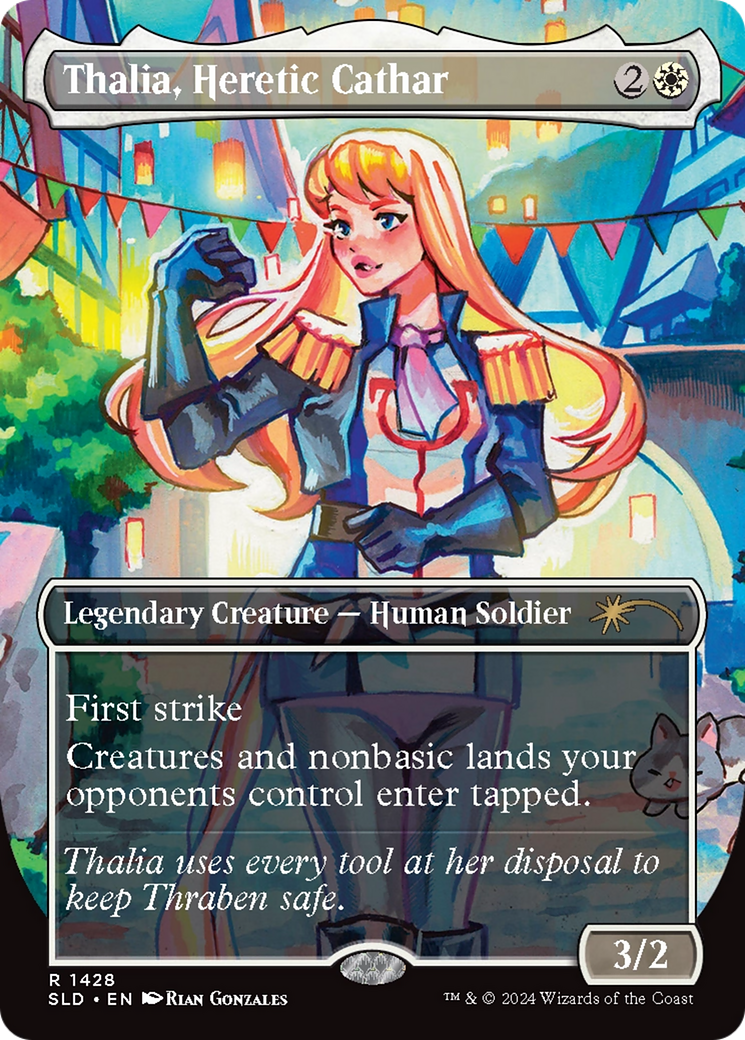 Thalia, Heretic Cathar (Rainbow Foil) [Secret Lair Drop Series] | Exor Games Bridgewater