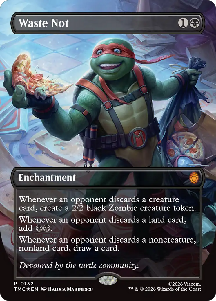 Waste Not (Borderless) [Teenage Mutant Ninja Turtles Promos] | Exor Games Bridgewater
