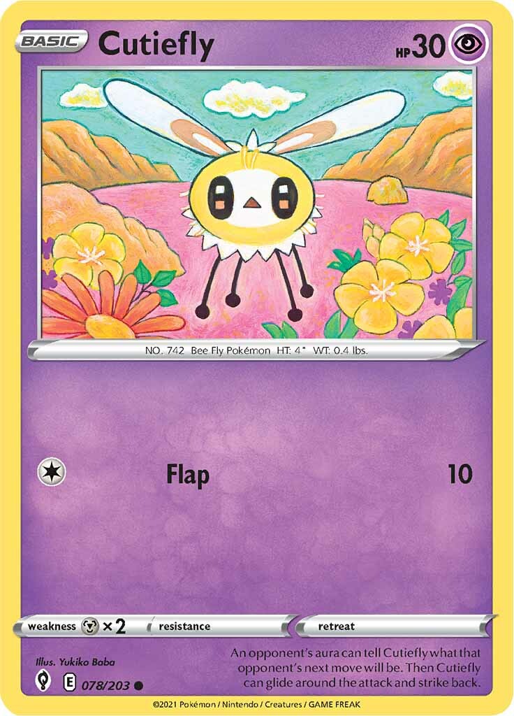 Cutiefly (078/203) [Sword & Shield: Evolving Skies] | Exor Games Bridgewater