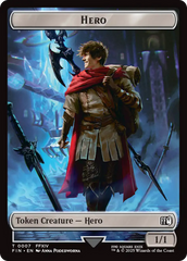 Hero (0007) // Wizard (0015) Double-Sided Token [FINAL FANTASY Tokens] | Exor Games Bridgewater