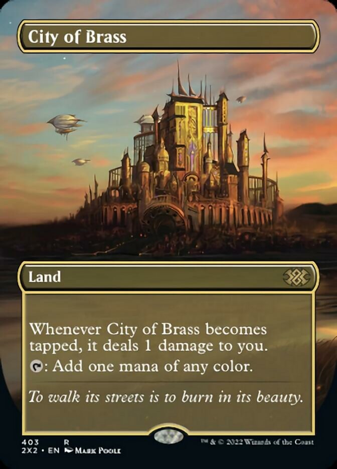 City of Brass (Borderless Alternate Art) [Double Masters 2022] | Exor Games Bridgewater