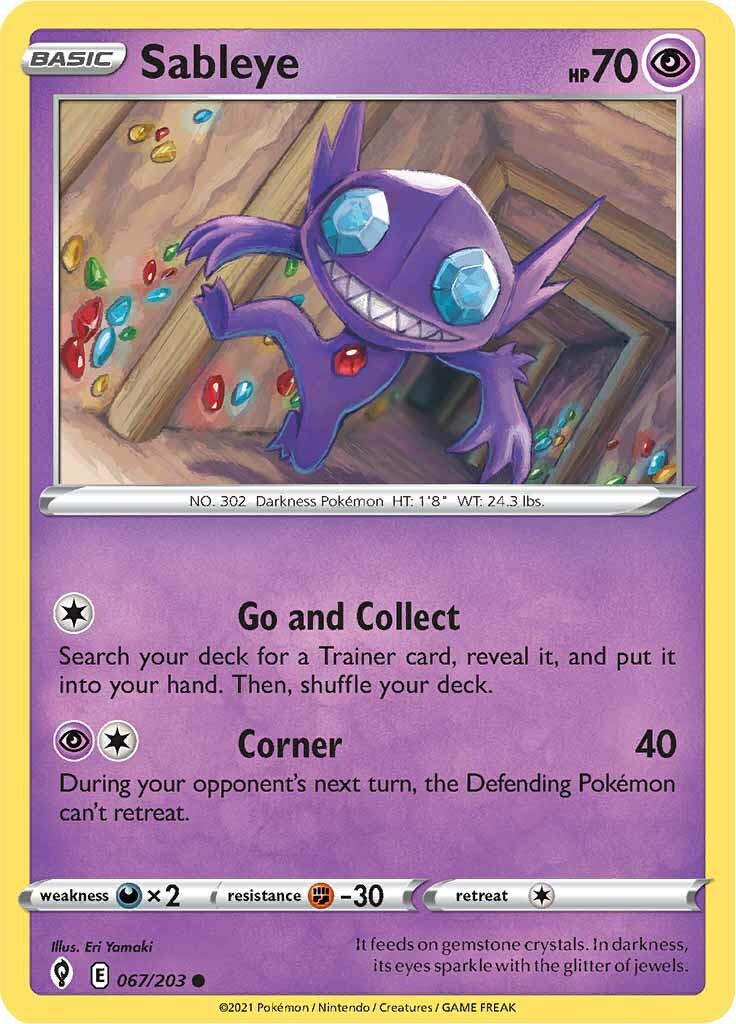 Sableye (067/203) [Sword & Shield: Evolving Skies] | Exor Games Bridgewater