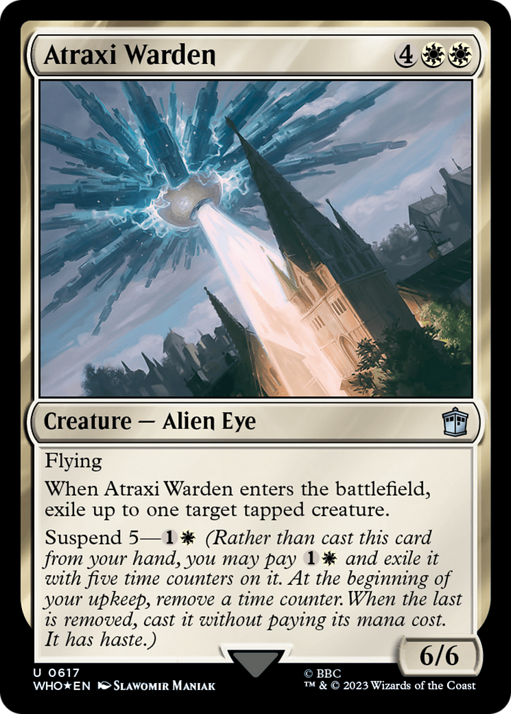 Atraxi Warden (Surge Foil) [Doctor Who] | Exor Games Bridgewater