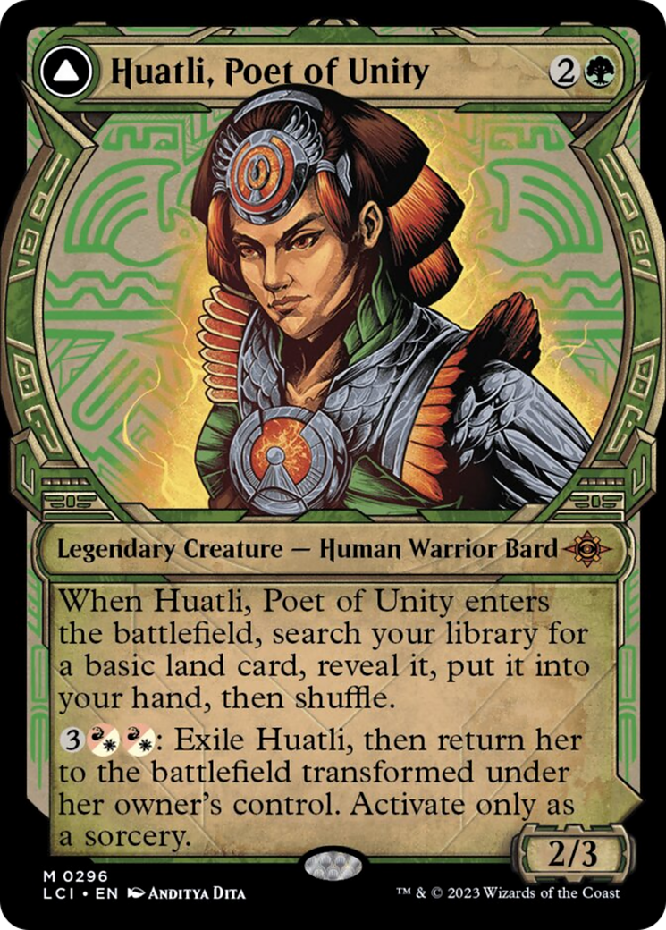 Huatli, Poet of Unity // Roar of the Fifth People (Showcase) [The Lost Caverns of Ixalan] | Exor Games Bridgewater