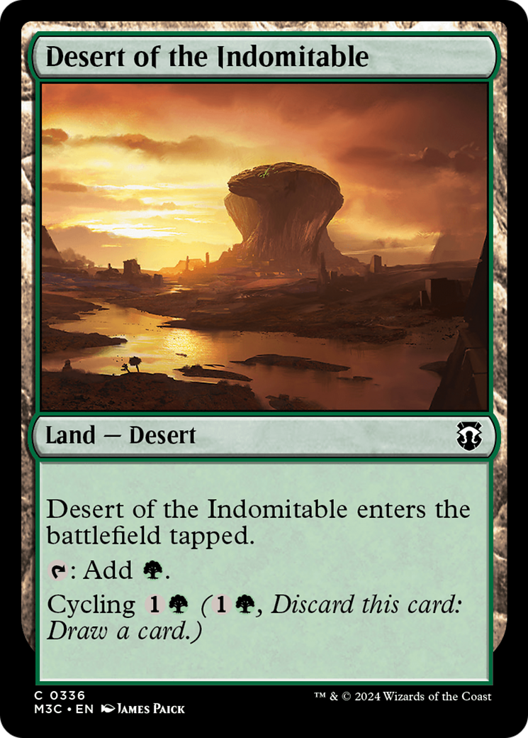 Desert of the Indomitable (Ripple Foil) [Modern Horizons 3 Commander] | Exor Games Bridgewater