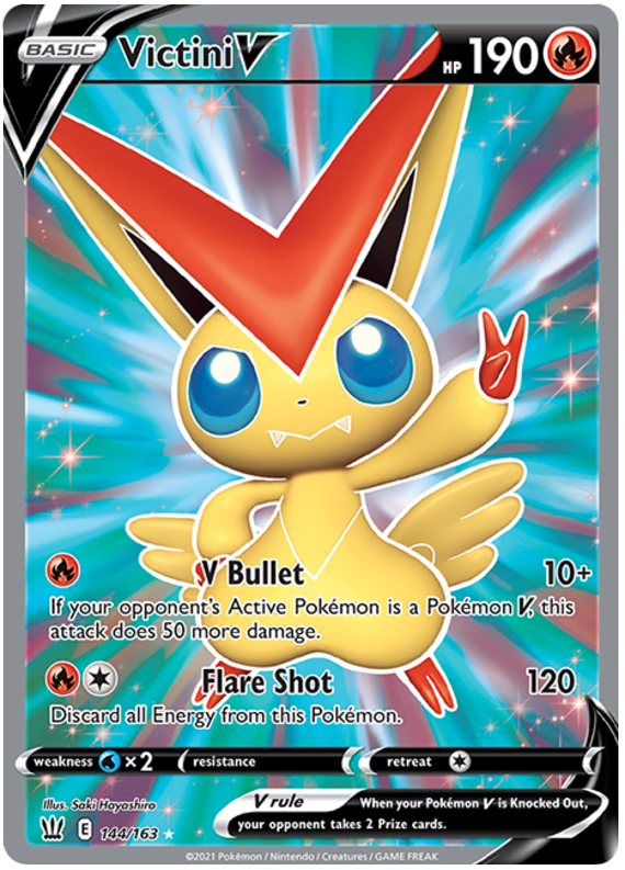 Victini V (144/163) [Sword & Shield: Battle Styles] | Exor Games Bridgewater