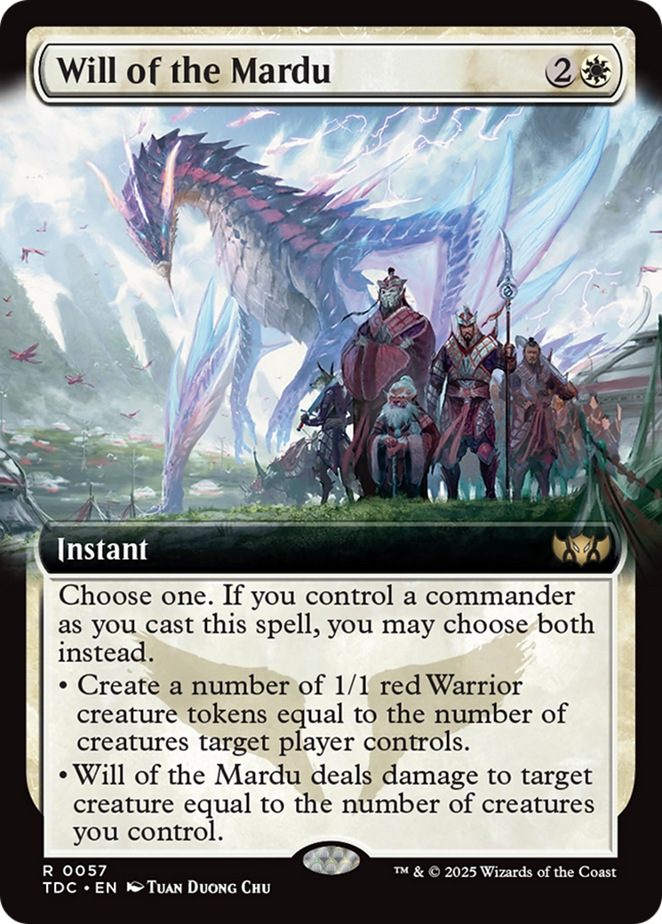 Will of the Mardu (Extended Art) [Tarkir: Dragonstorm Commander] | Exor Games Bridgewater