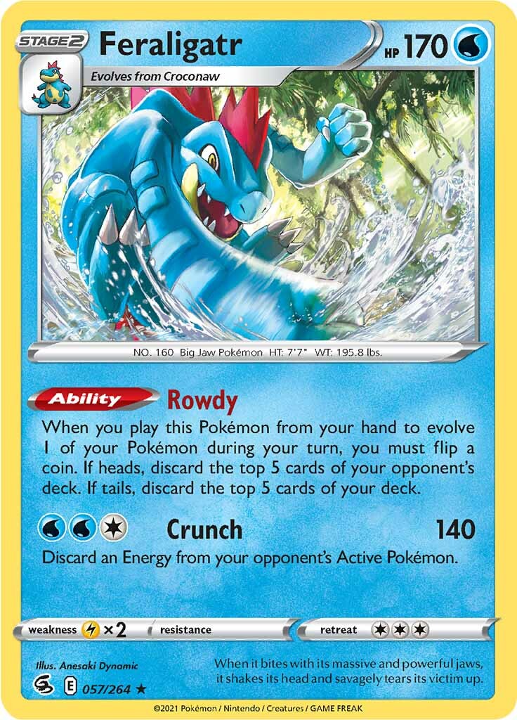 Feraligatr (057/264) [Sword & Shield: Fusion Strike] | Exor Games Bridgewater