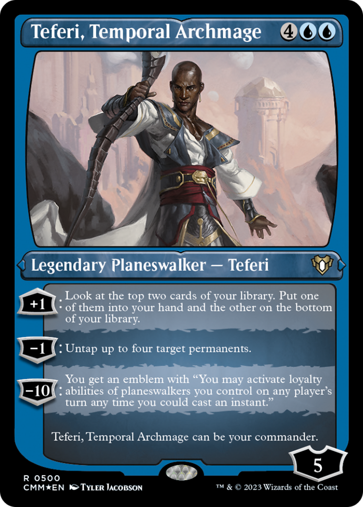 Teferi, Temporal Archmage (Foil Etched) [Commander Masters] | Exor Games Bridgewater