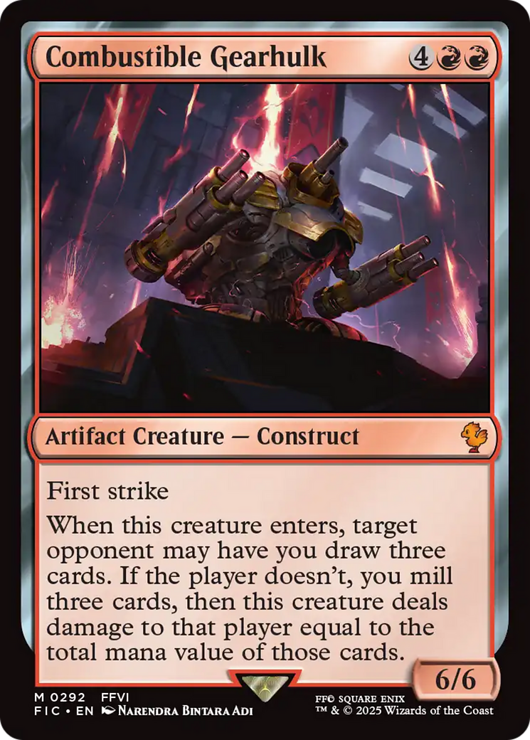 Combustible Gearhulk [FINAL FANTASY Commander] | Exor Games Bridgewater