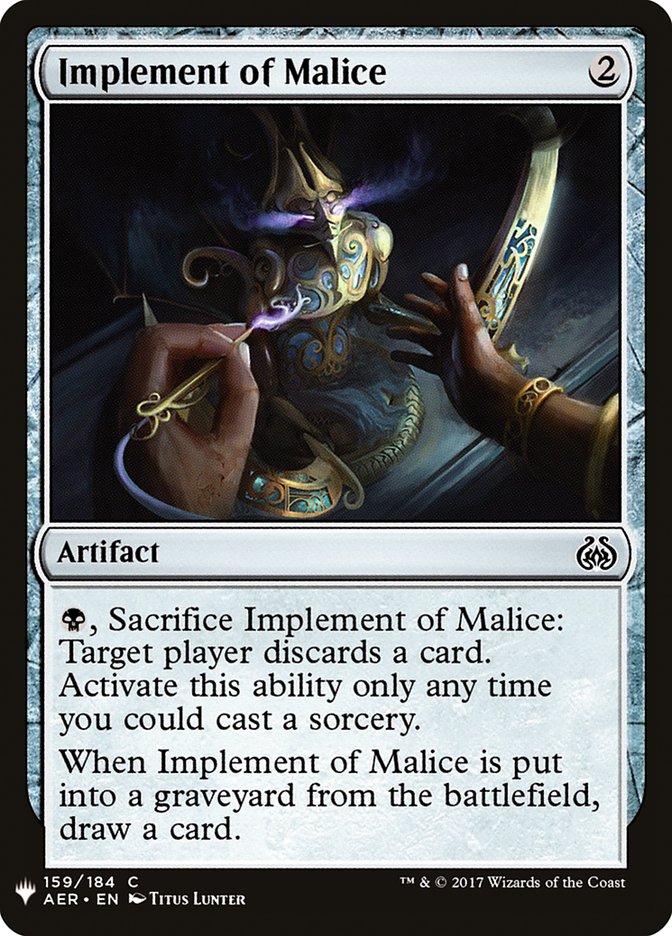 Implement of Malice [Mystery Booster] | Exor Games Bridgewater