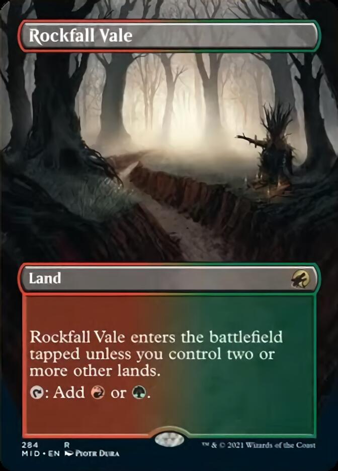 Rockfall Vale (Borderless Alternate Art) [Innistrad: Midnight Hunt] | Exor Games Bridgewater