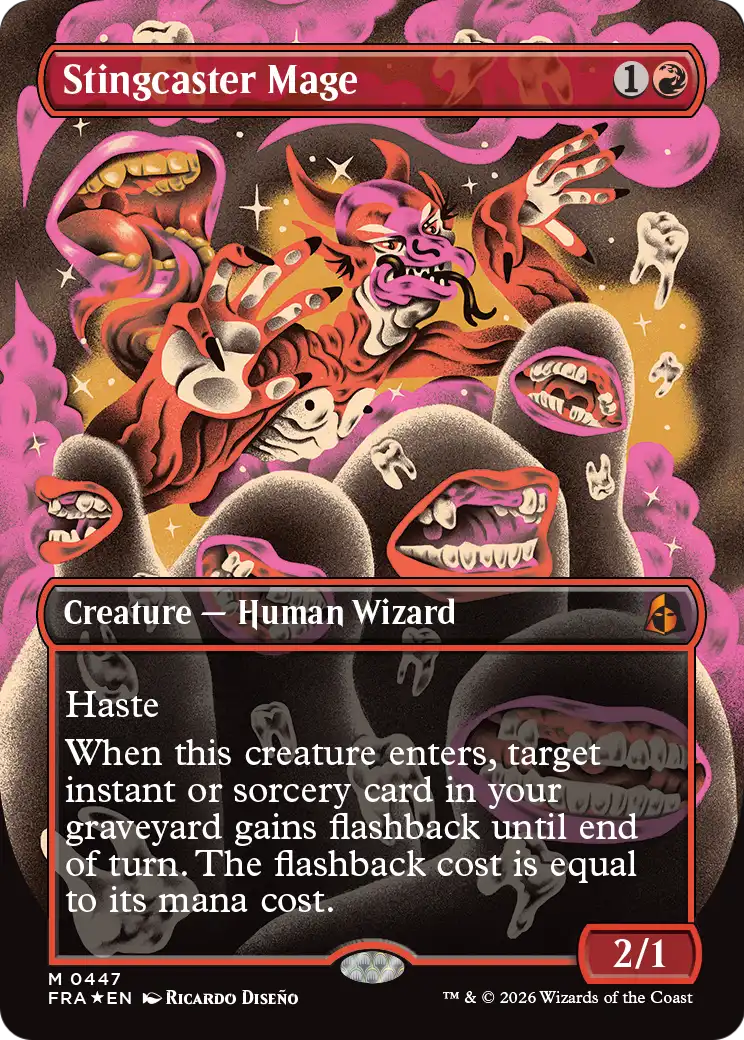 Stingcaster Mage (Borderless) (0447) [Reality Fracture] | Exor Games Bridgewater