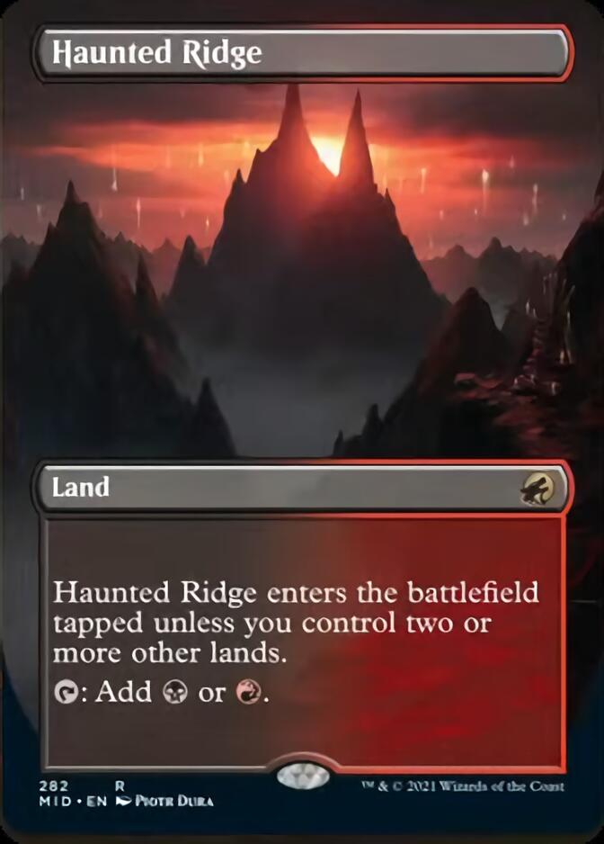 Haunted Ridge (Borderless Alternate Art) [Innistrad: Midnight Hunt] | Exor Games Bridgewater