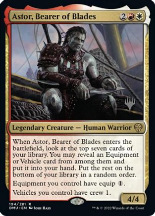 Astor, Bearer of Blades (Promo Pack) [Dominaria United Promos] | Exor Games Bridgewater