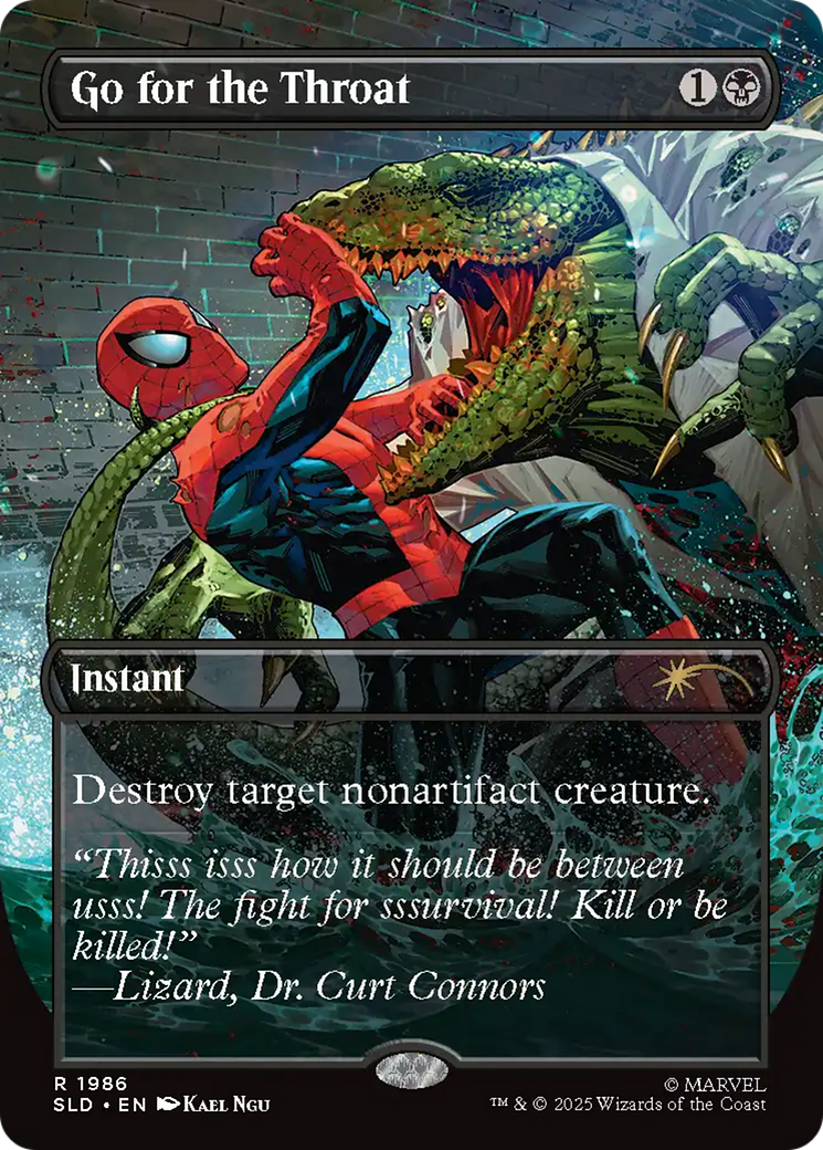 Go for the Throat (Rainbow Foil) [Secret Lair Drop Series] | Exor Games Bridgewater