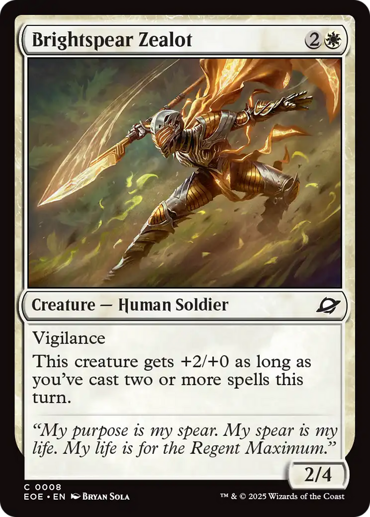 Brightspear Zealot [Edge of Eternities] | Exor Games Bridgewater