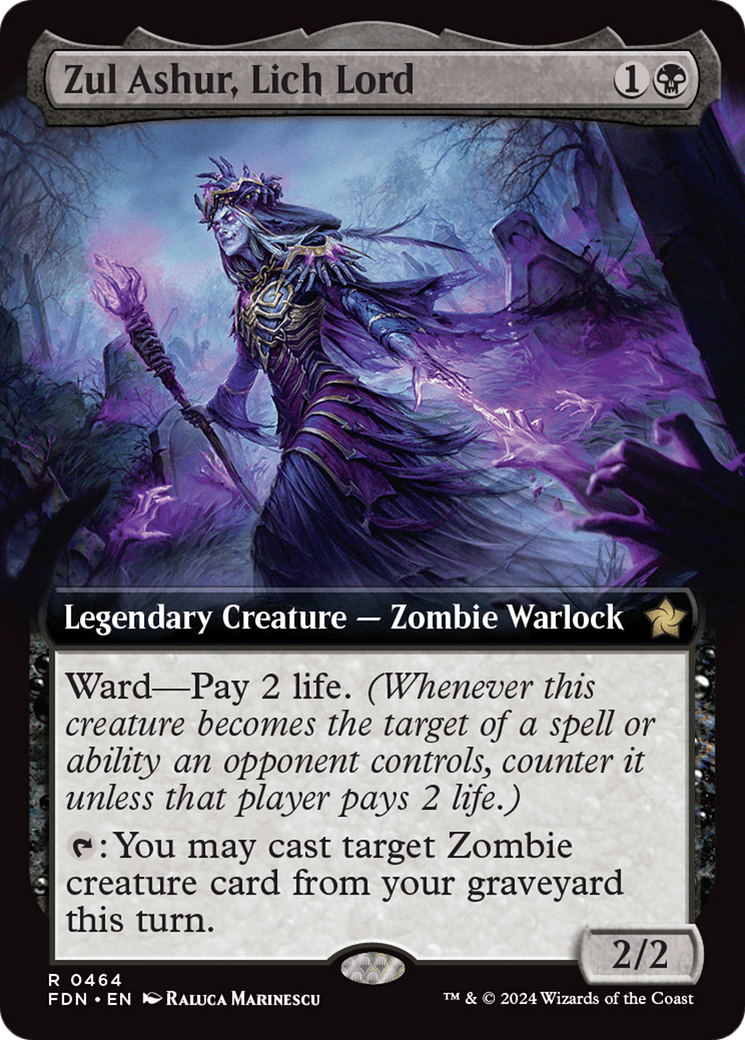 Zul Ashur, Lich Lord (Extended Art) [Foundations] | Exor Games Bridgewater