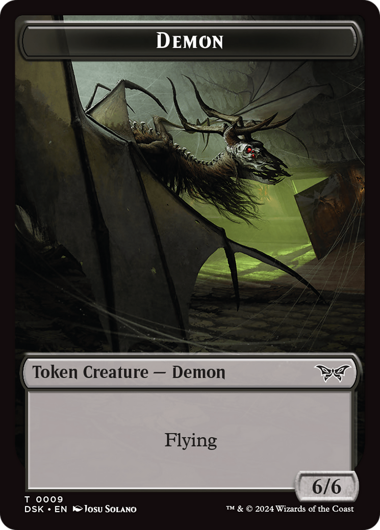 Demon Token [Duskmourn: House of Horror Tokens] | Exor Games Bridgewater