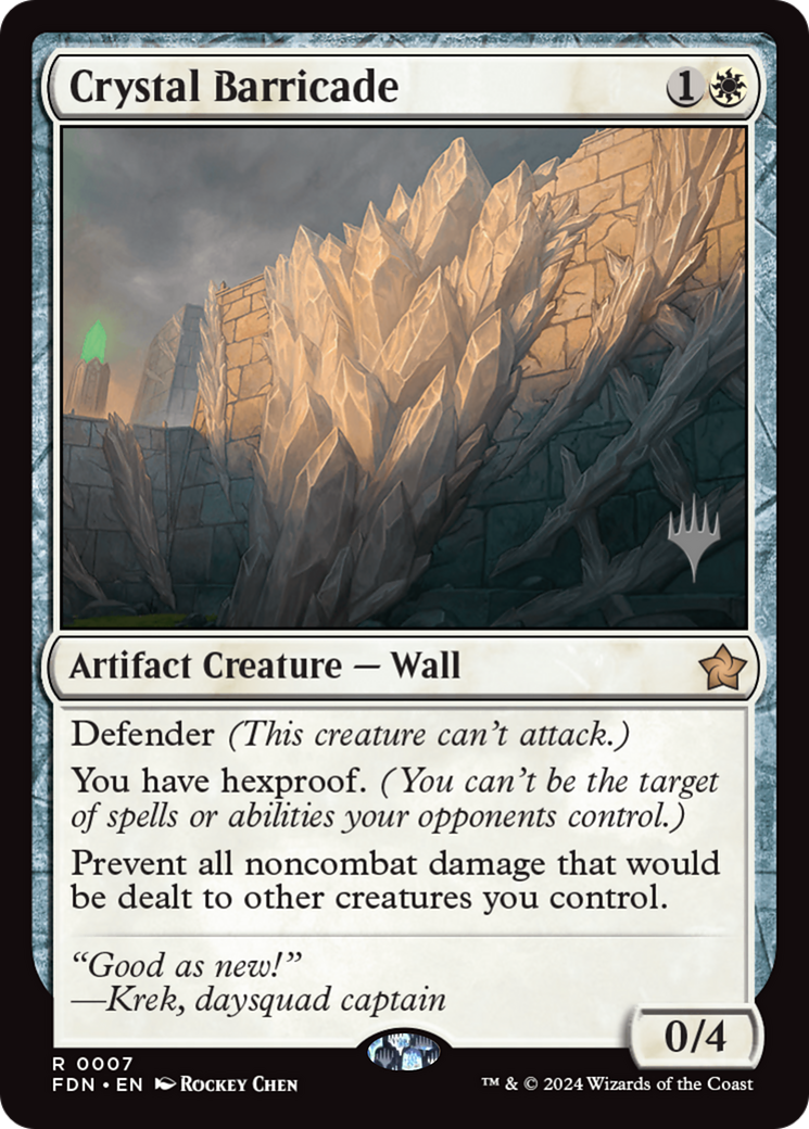 Crystal Barricade [Foundations Promos] | Exor Games Bridgewater