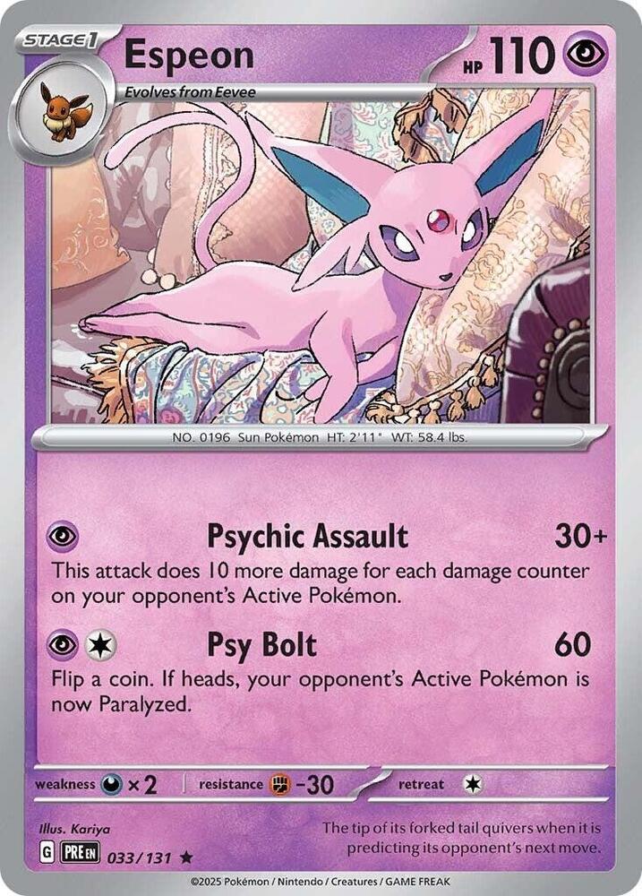 Espeon (033/131) [Scarlet & Violet: Prismatic Evolutions] | Exor Games Bridgewater