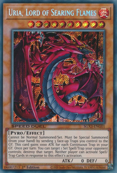 Uria, Lord of Searing Flames [SGX3-ENG01] Secret Rare | Exor Games Bridgewater