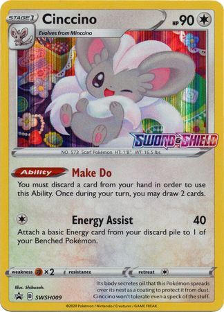 Cinccino (SWSH009) (Prerelease Promo) [Sword & Shield: Black Star Promos] | Exor Games Bridgewater