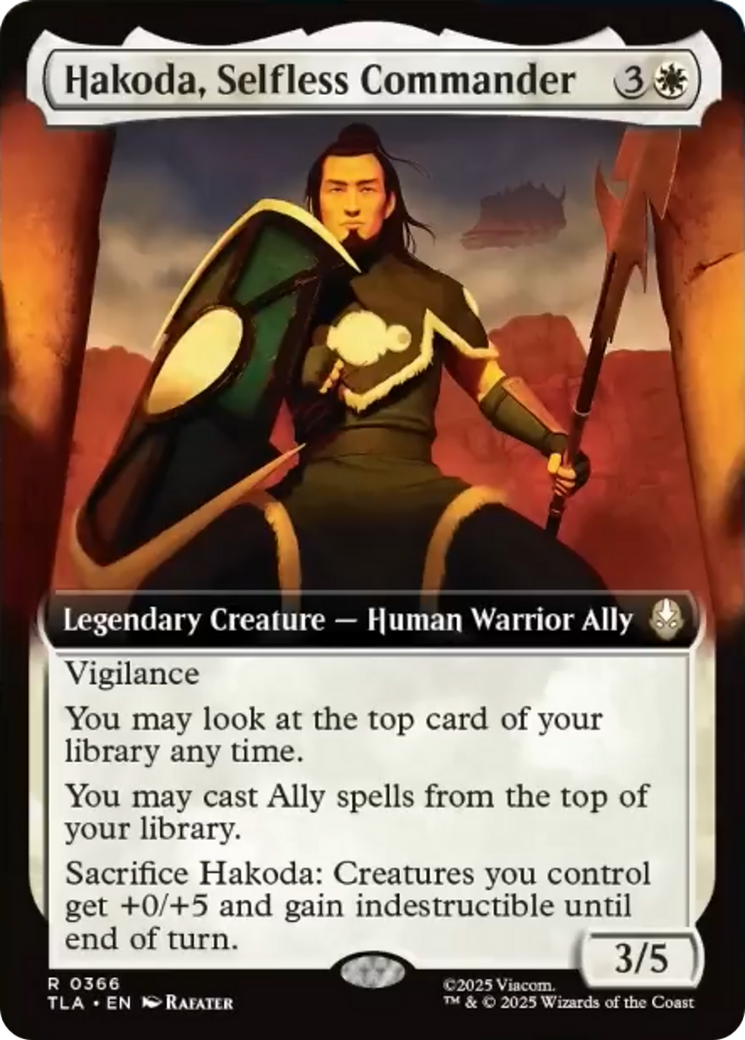 Hakoda, Selfless Commander (Extended Art) [Avatar: The Last Airbender] | Exor Games Bridgewater