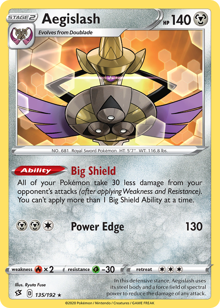 Aegislash (135/192) [Sword & Shield: Rebel Clash] | Exor Games Bridgewater