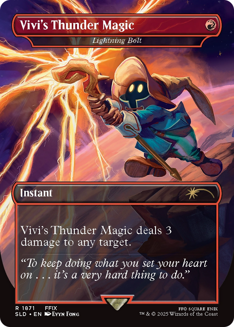 Vivi's Thunder Magic - Lightning Bolt [Secret Lair Drop Series] | Exor Games Bridgewater