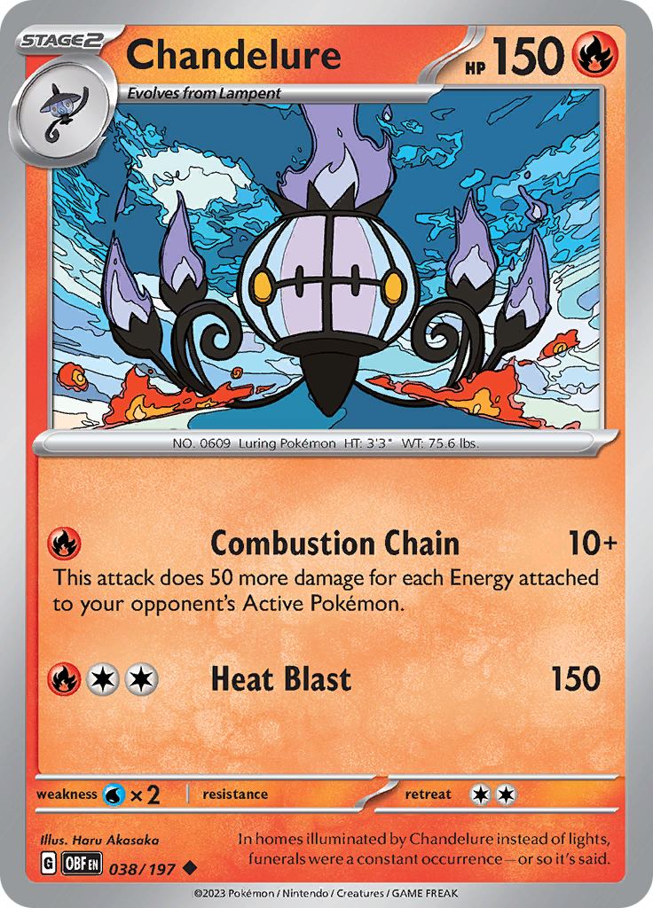 Chandelure (038/197) [Scarlet & Violet: Obsidian Flames] | Exor Games Bridgewater