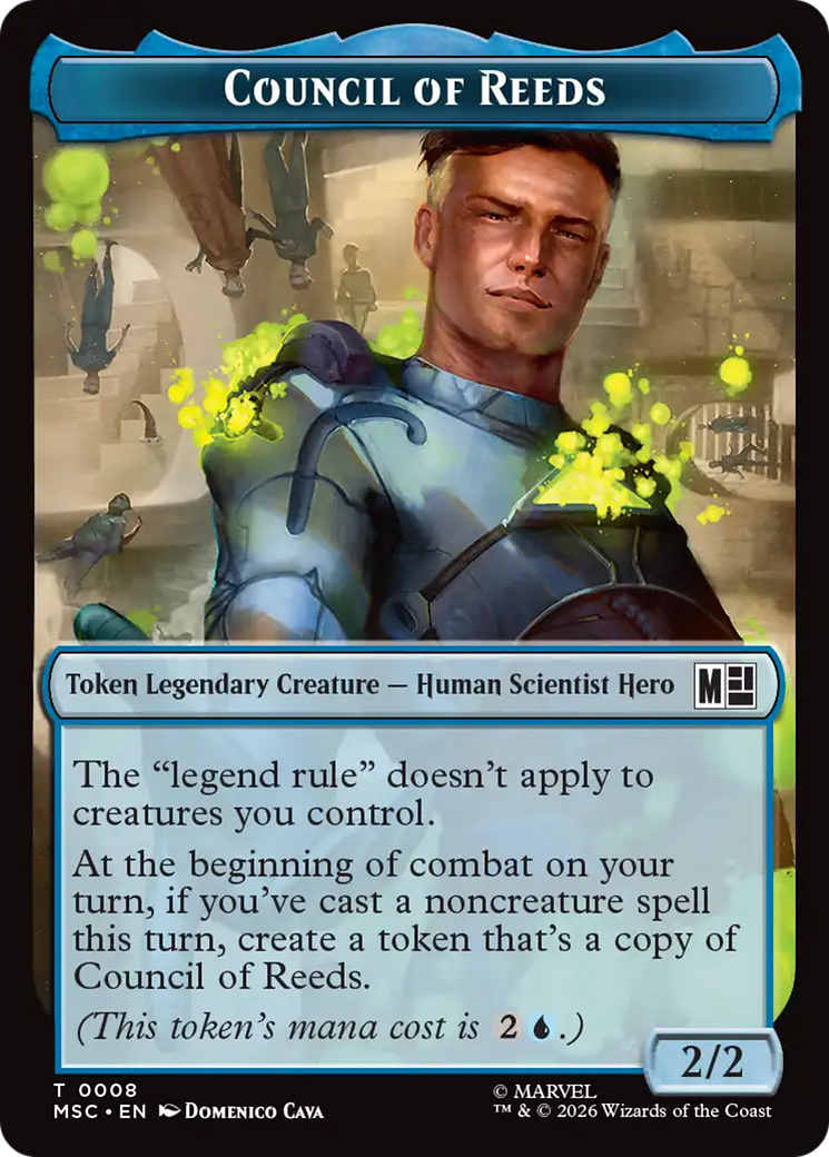 Council of Reeds (008) // Merfolk (006) Double-Sided Token [Marvel Super Heroes Commander Tokens] | Exor Games Bridgewater