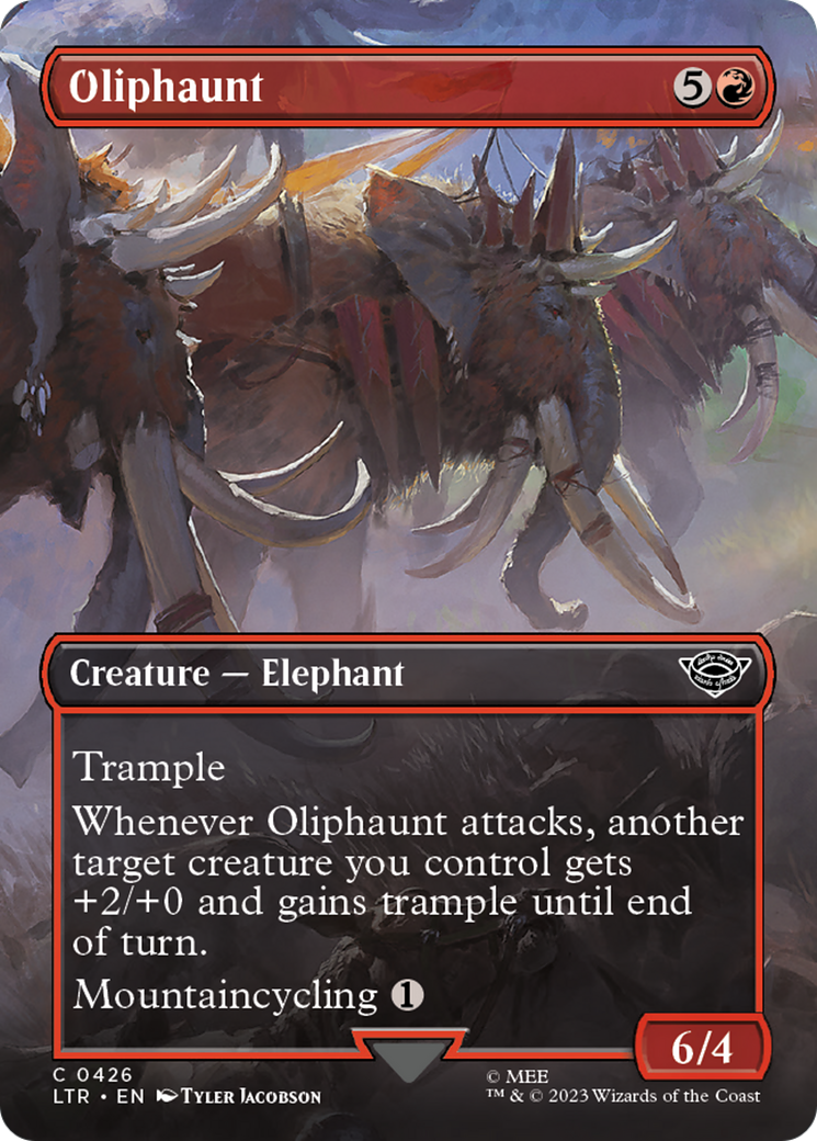 Oliphaunt (Borderless Alternate Art) [The Lord of the Rings: Tales of Middle-Earth] | Exor Games Bridgewater