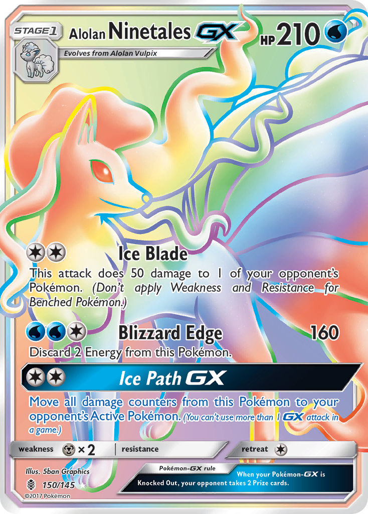 Alolan Ninetales GX (150/145) [Sun & Moon: Guardians Rising] | Exor Games Bridgewater