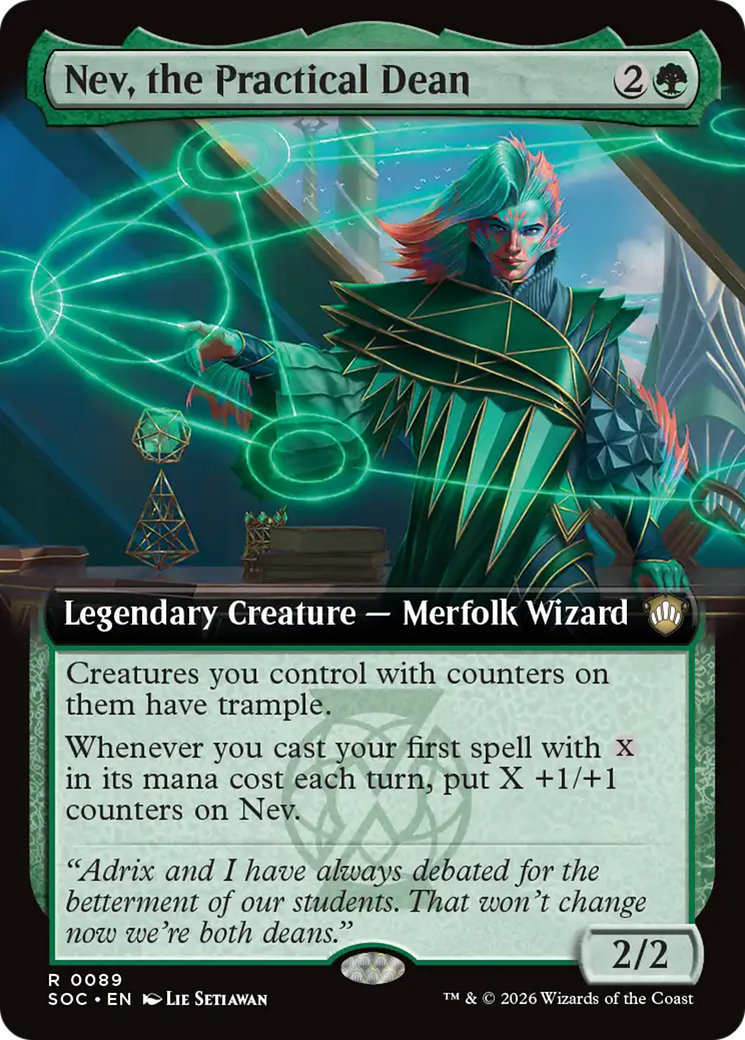 Nev, the Practical Dean (Extended Art) [Secrets of Strixhaven Commander] | Exor Games Bridgewater