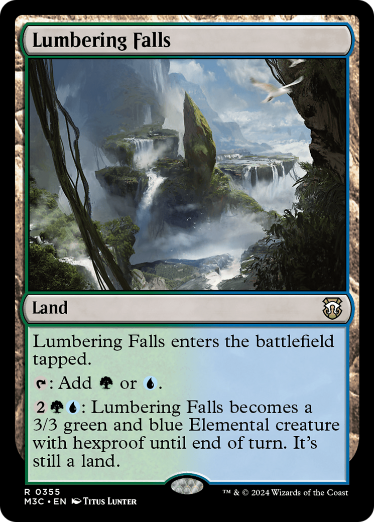 Lumbering Falls (Ripple Foil) [Modern Horizons 3 Commander] | Exor Games Bridgewater