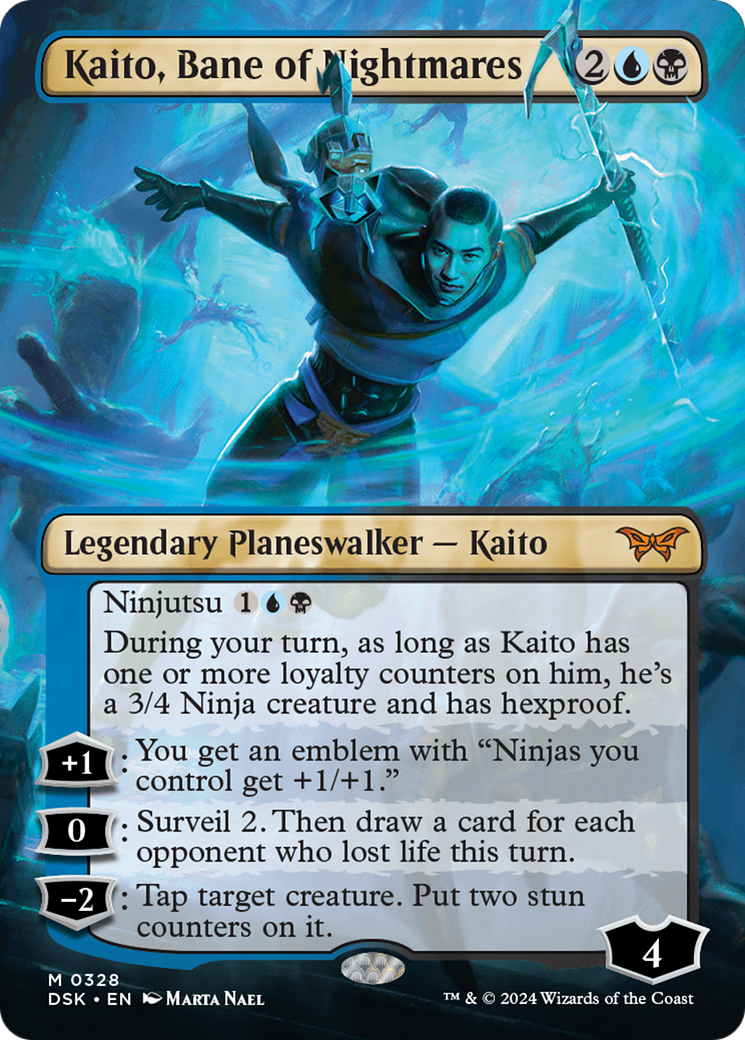 Kaito, Bane of Nightmares (Borderless) [Duskmourn: House of Horror] | Exor Games Bridgewater