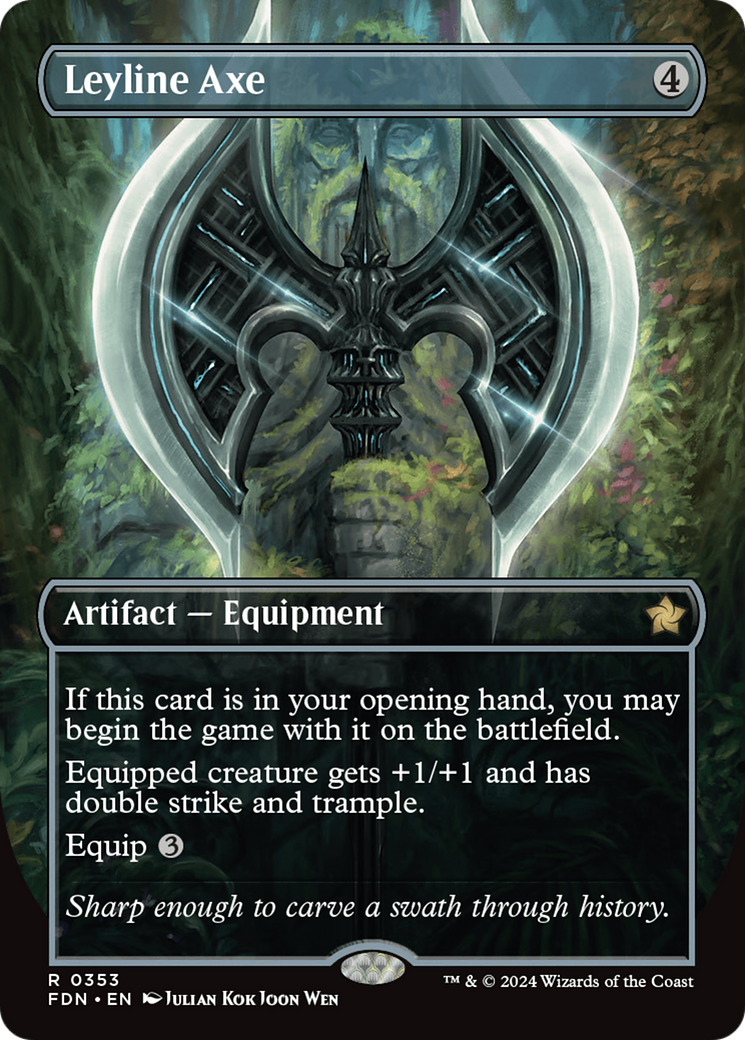 Leyline Axe (Borderless) [Foundations] | Exor Games Bridgewater