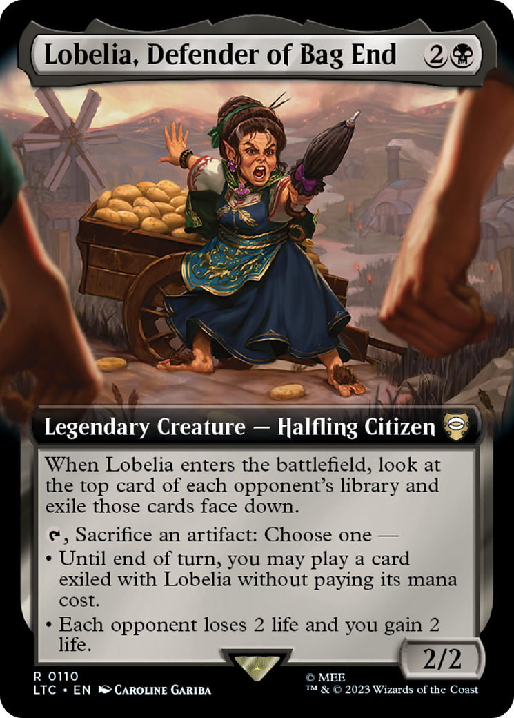 Lobelia, Defender of Bag End (Extended Art) [The Lord of the Rings: Tales of Middle-Earth Commander] | Exor Games Bridgewater