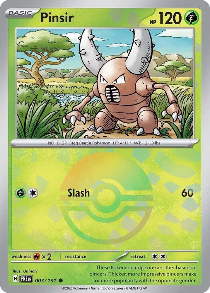 Pinsir (003/131) (Poke Ball Pattern) [Scarlet & Violet: Prismatic Evolutions] | Exor Games Bridgewater