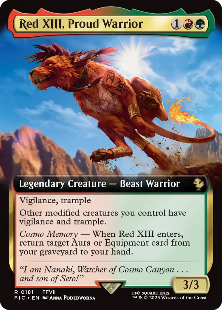 Red XIII, Proud Warrior (Extended Art) [FINAL FANTASY Commander] | Exor Games Bridgewater