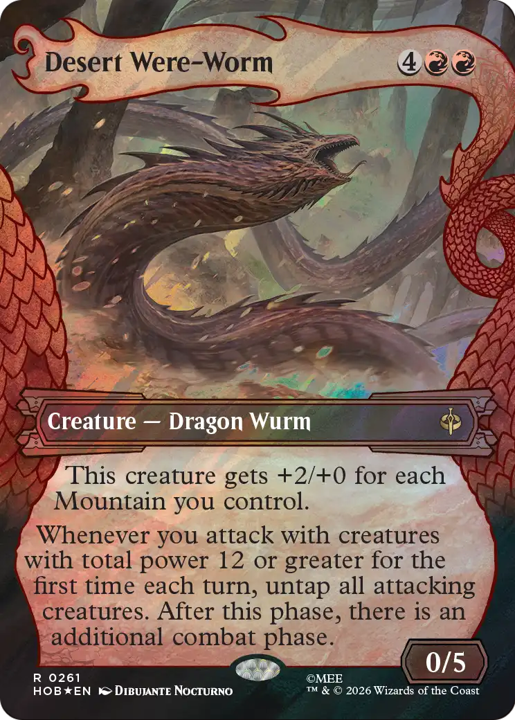 Desert Were-Worm (Showcase) (Surge Foil) [The Hobbit] | Exor Games Bridgewater