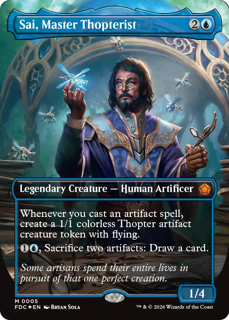 Sai, Master Thopterist (Borderless) [Foundations Commander] | Exor Games Bridgewater