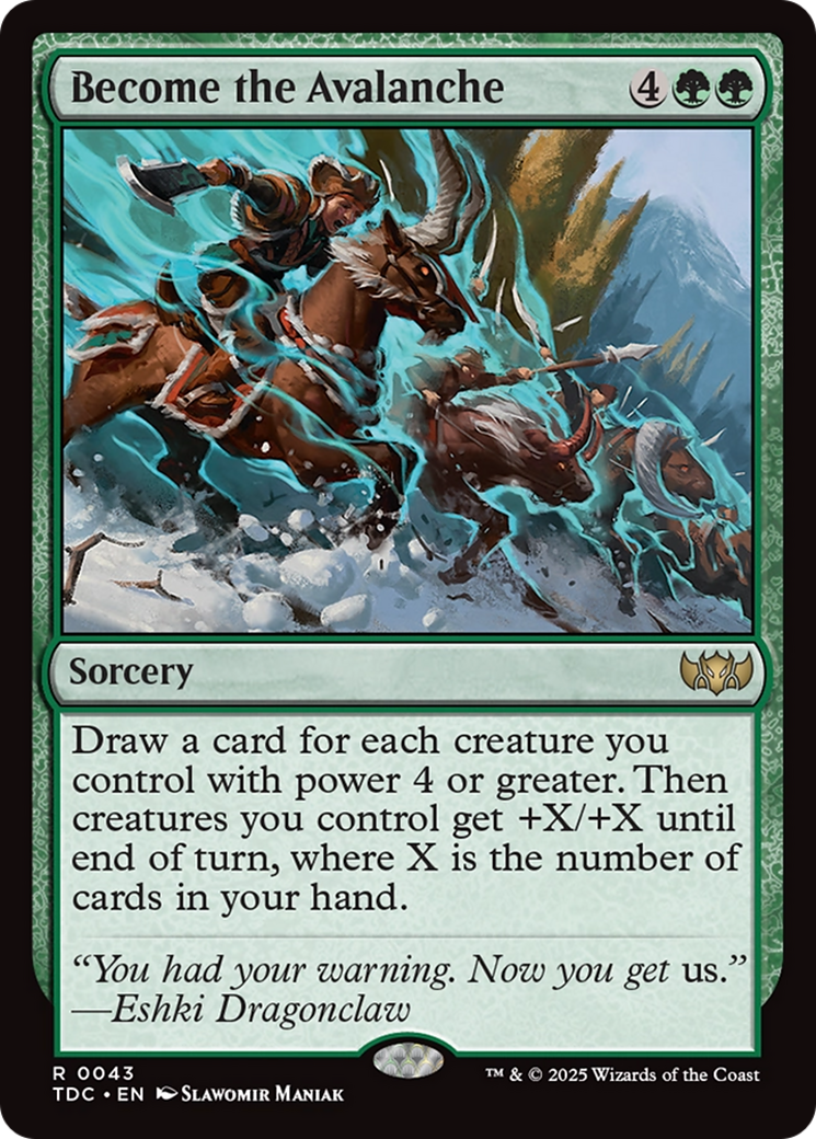 Become the Avalanche [Tarkir: Dragonstorm Commander] | Exor Games Bridgewater
