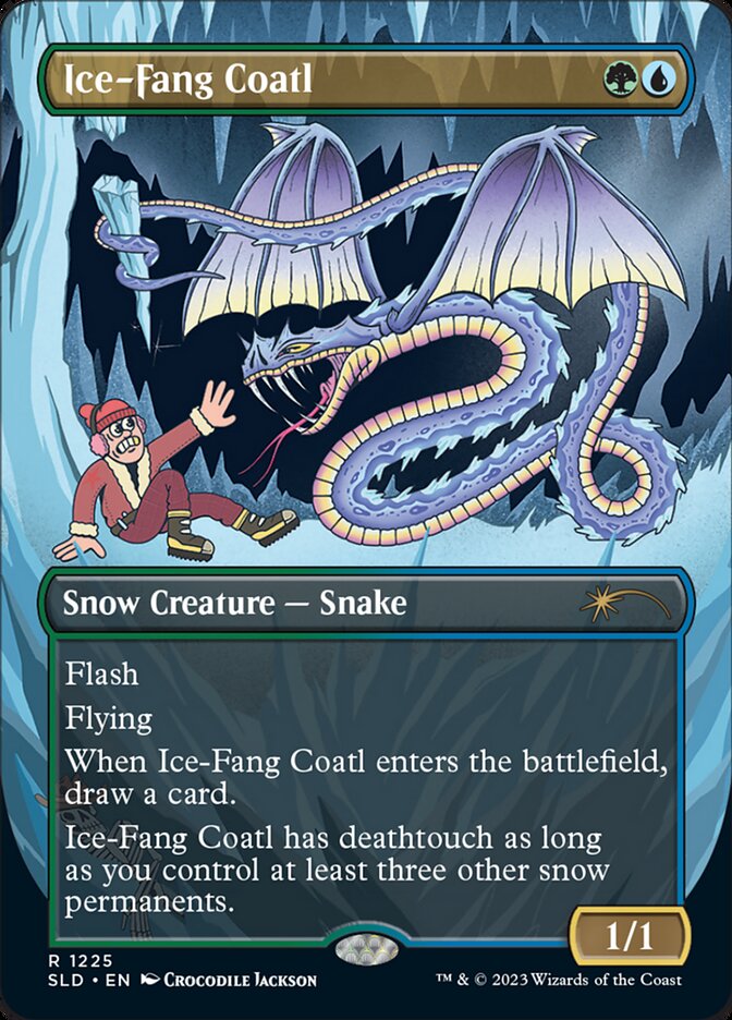 Ice-Fang Coatl (Borderless) [Secret Lair Drop Series] | Exor Games Bridgewater