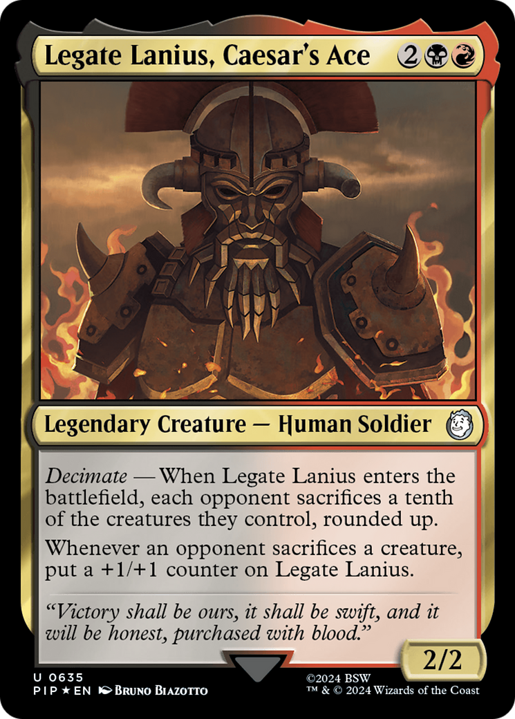 Legate Lanius, Caesar's Ace (Surge Foil) [Fallout] | Exor Games Bridgewater