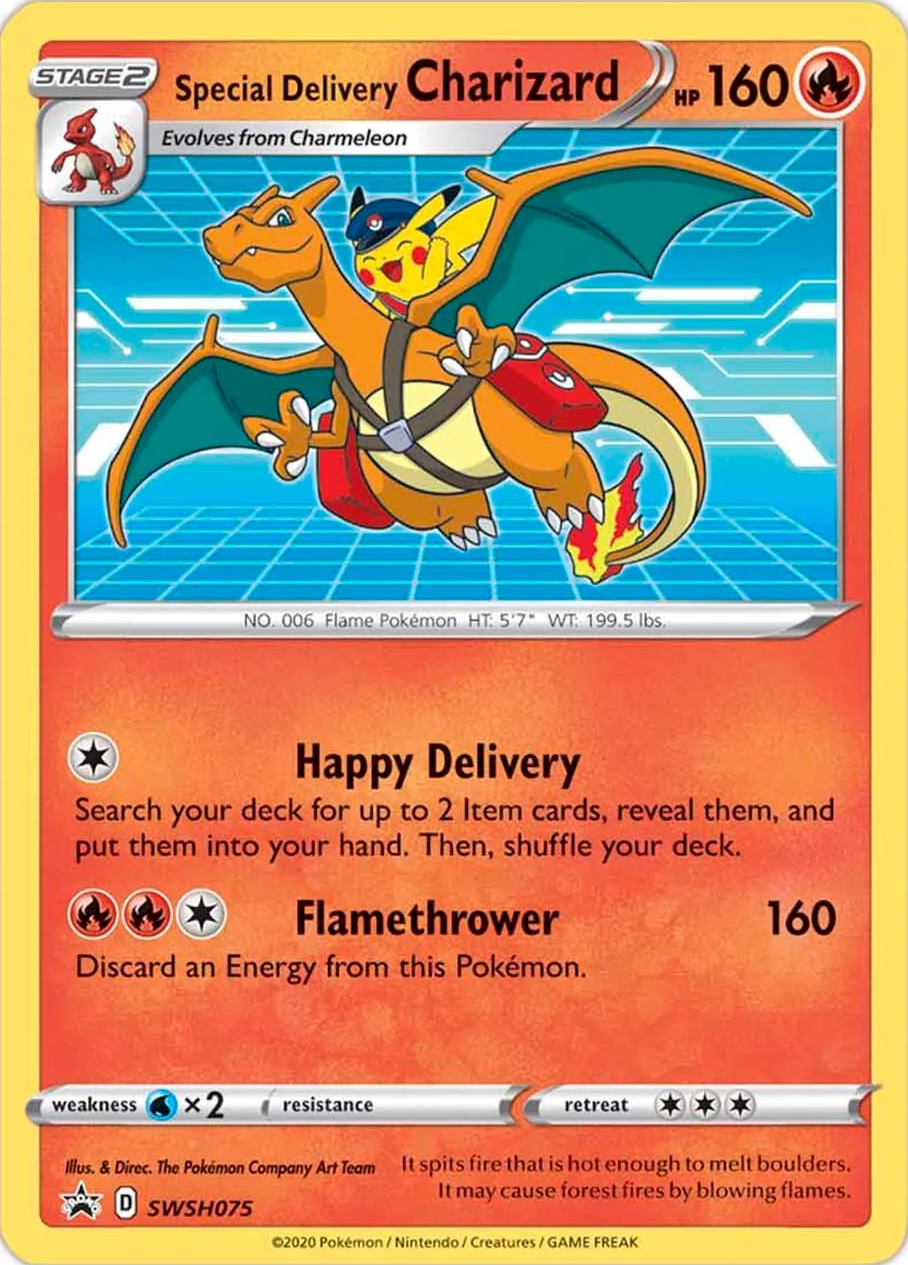 Special Delivery Charizard (SWSH075) [Sword & Shield: Black Star Promos] | Exor Games Bridgewater