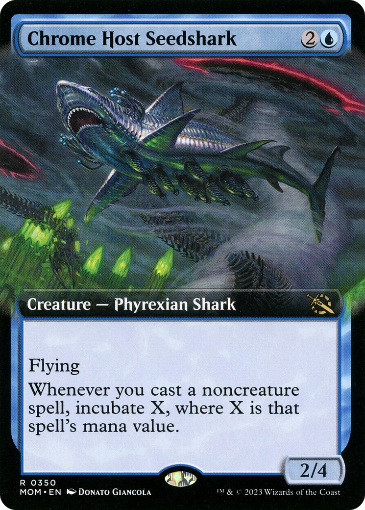 Chrome Host Seedshark (Extended Art) [March of the Machine] | Exor Games Bridgewater