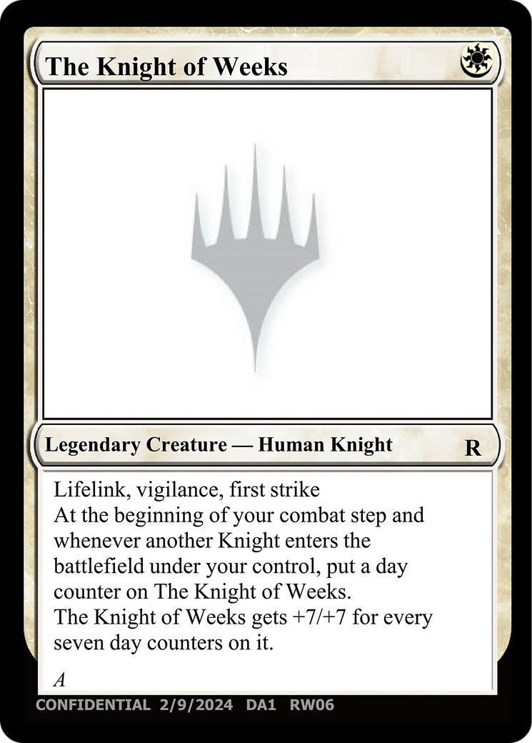 The Knight of Weeks [Unknown Event] | Exor Games Bridgewater